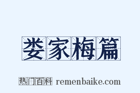 娄家梅篇是什么意思的图片